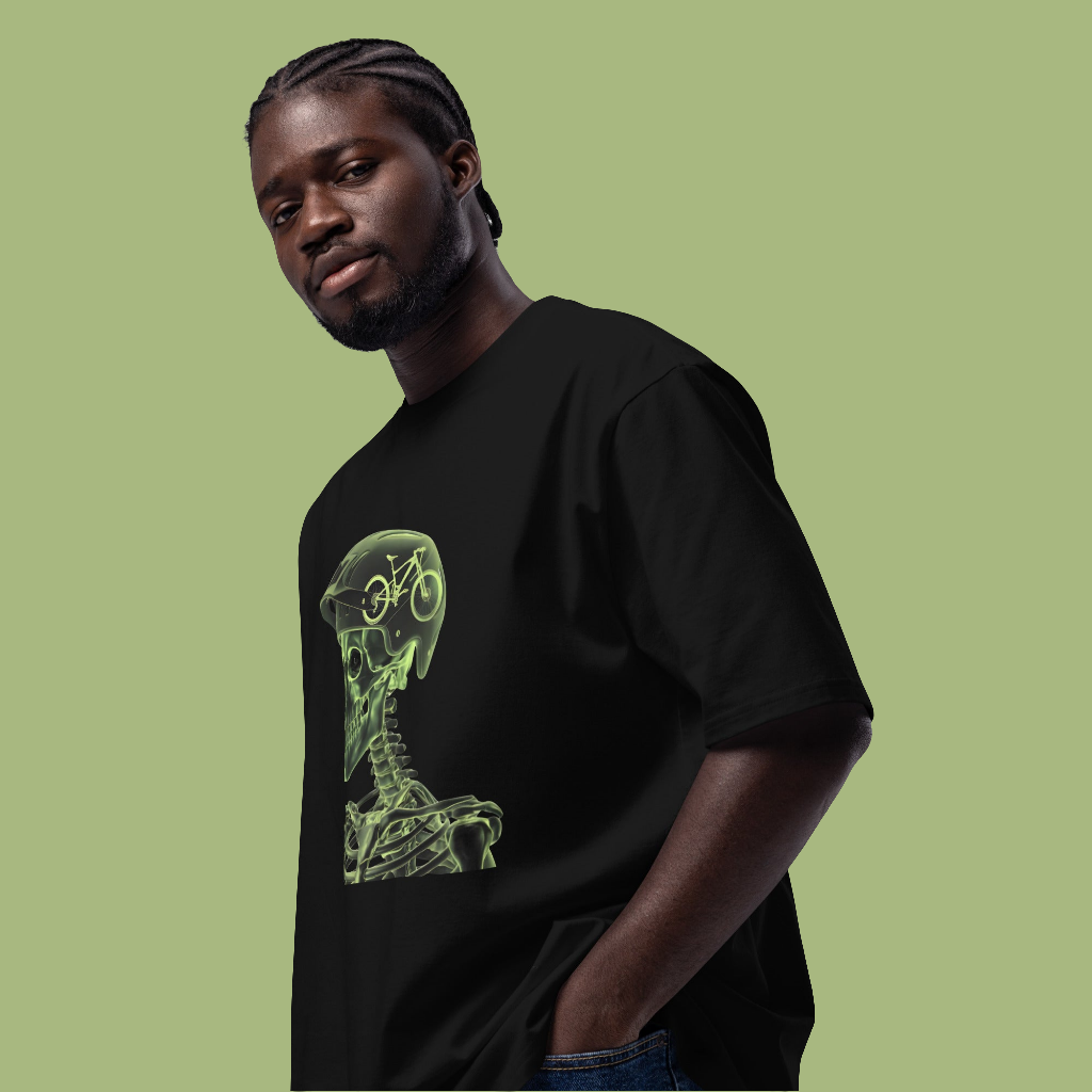 Oversized Unisex Skeleton brain riders selection heavyweight t-shirt