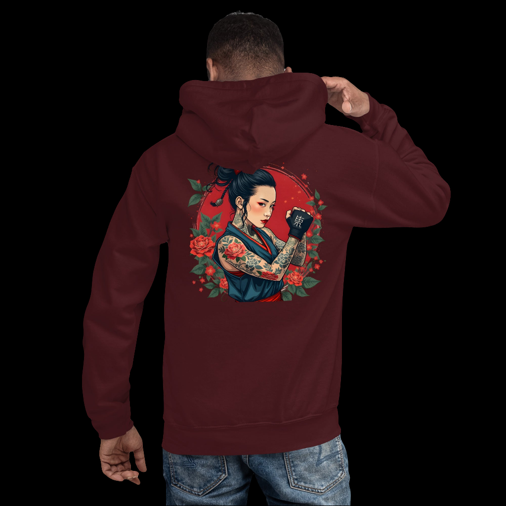 Unisex Japanese Style fighting lady Hoodie