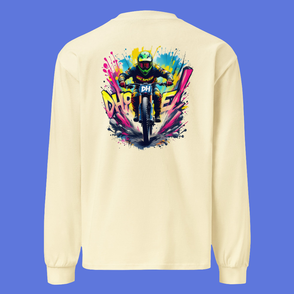 Premium DH Bike Graffiti style heavyweight long sleeve shirt