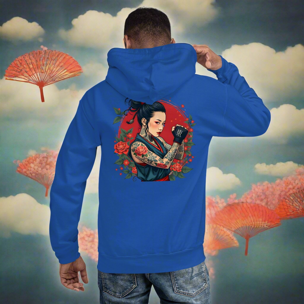 Unisex Japanese Style fighting lady Hoodie