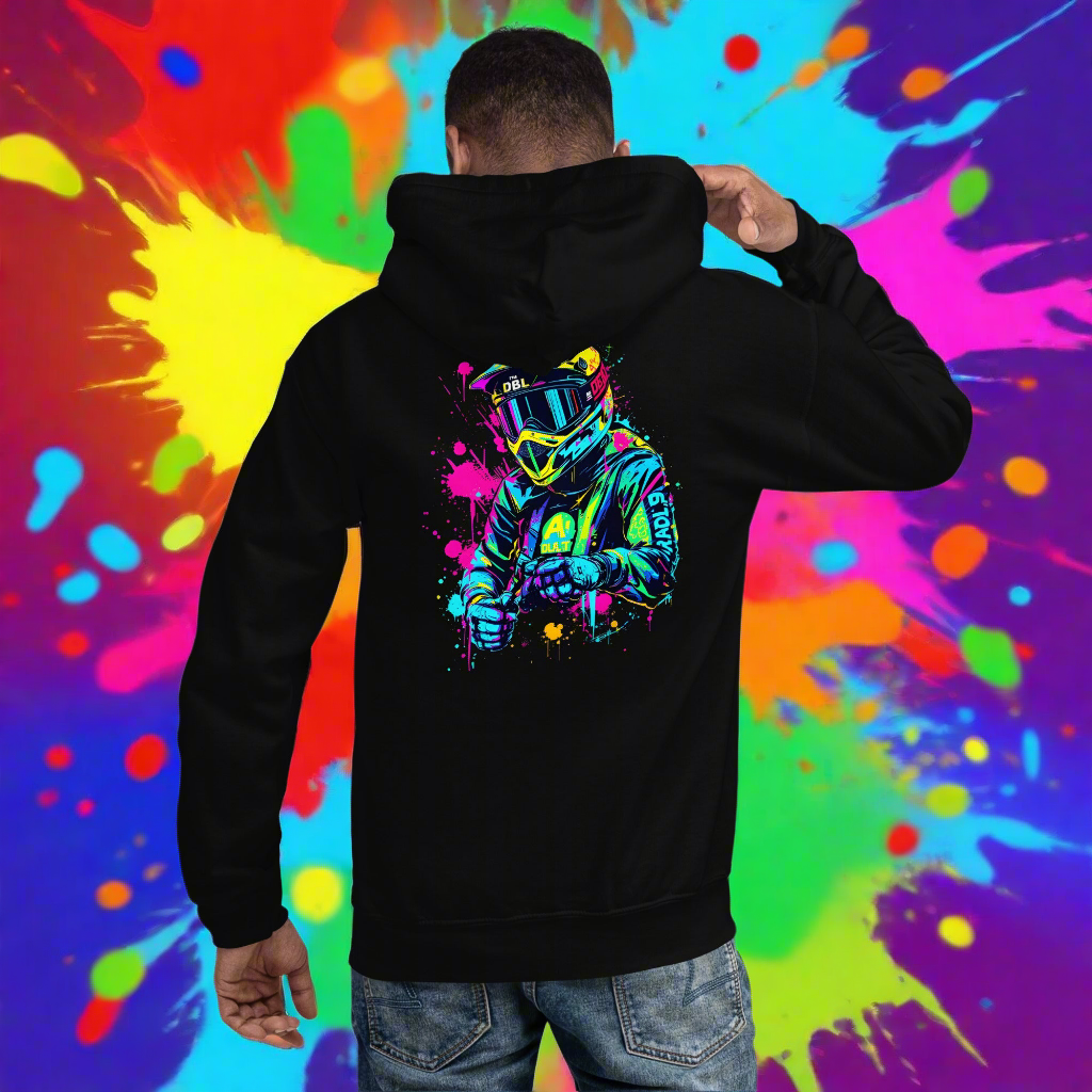 Unisex Psychedelic bike art series-2 Hoodie