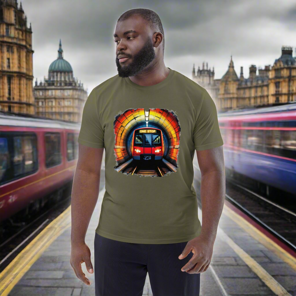 Unisex UK Underground one stop organic cotton t-shirt