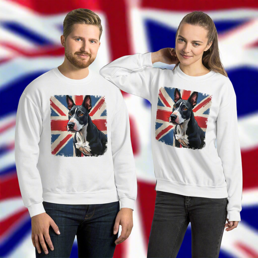 His & hers British flag bull terrier classic Sweatshirt