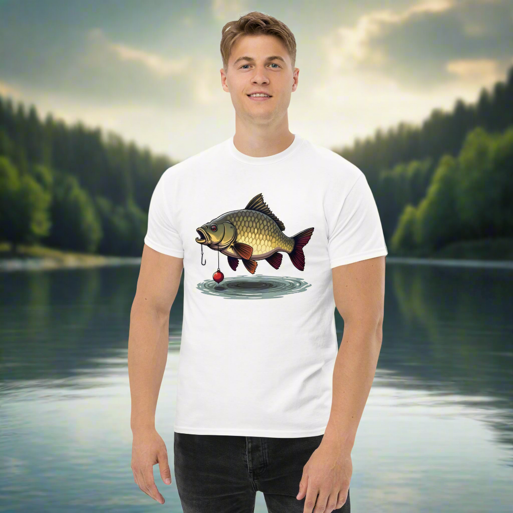 Unisex Front and back cartoon carp classic tee