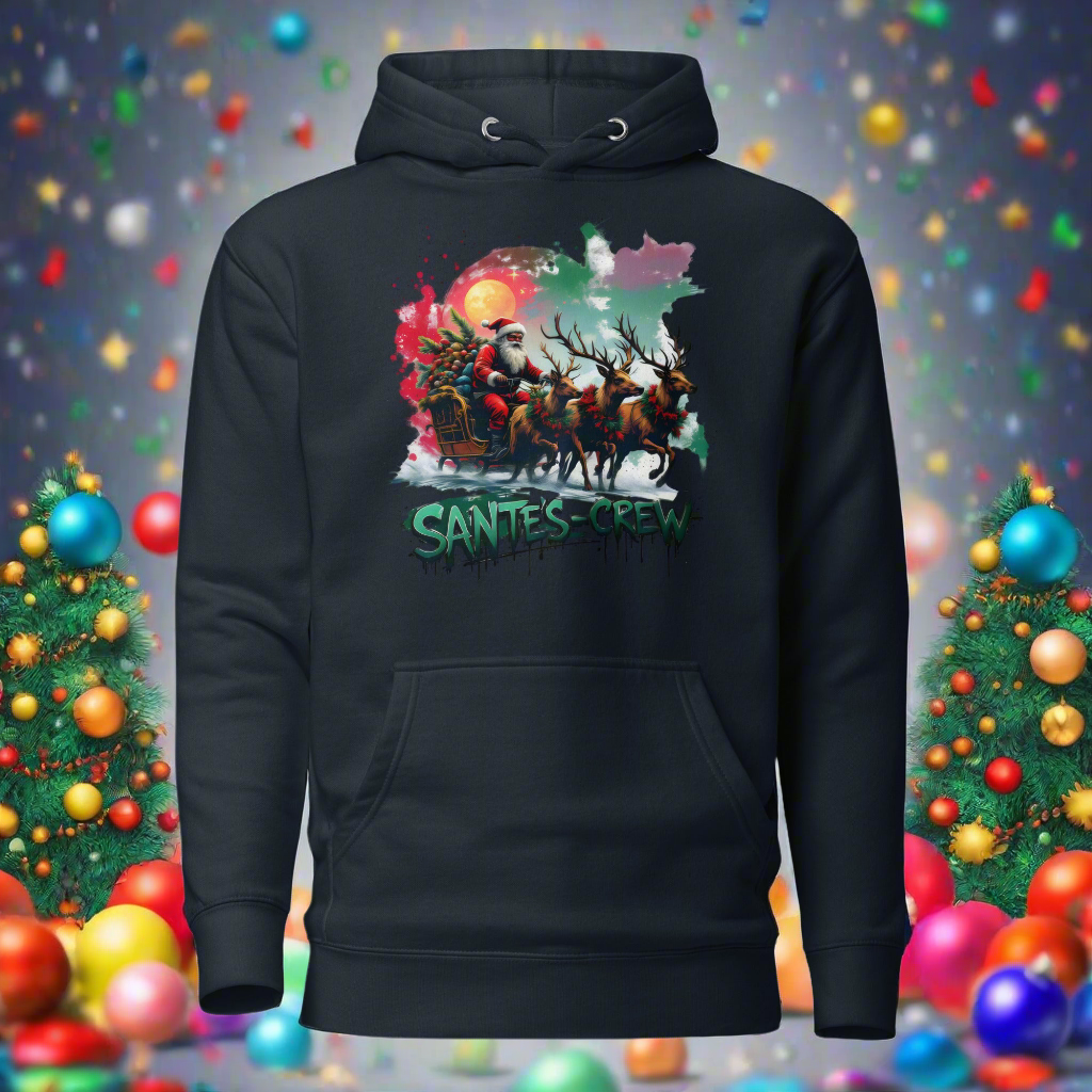 Unisex Double Print Santa's crew premium Hoodie