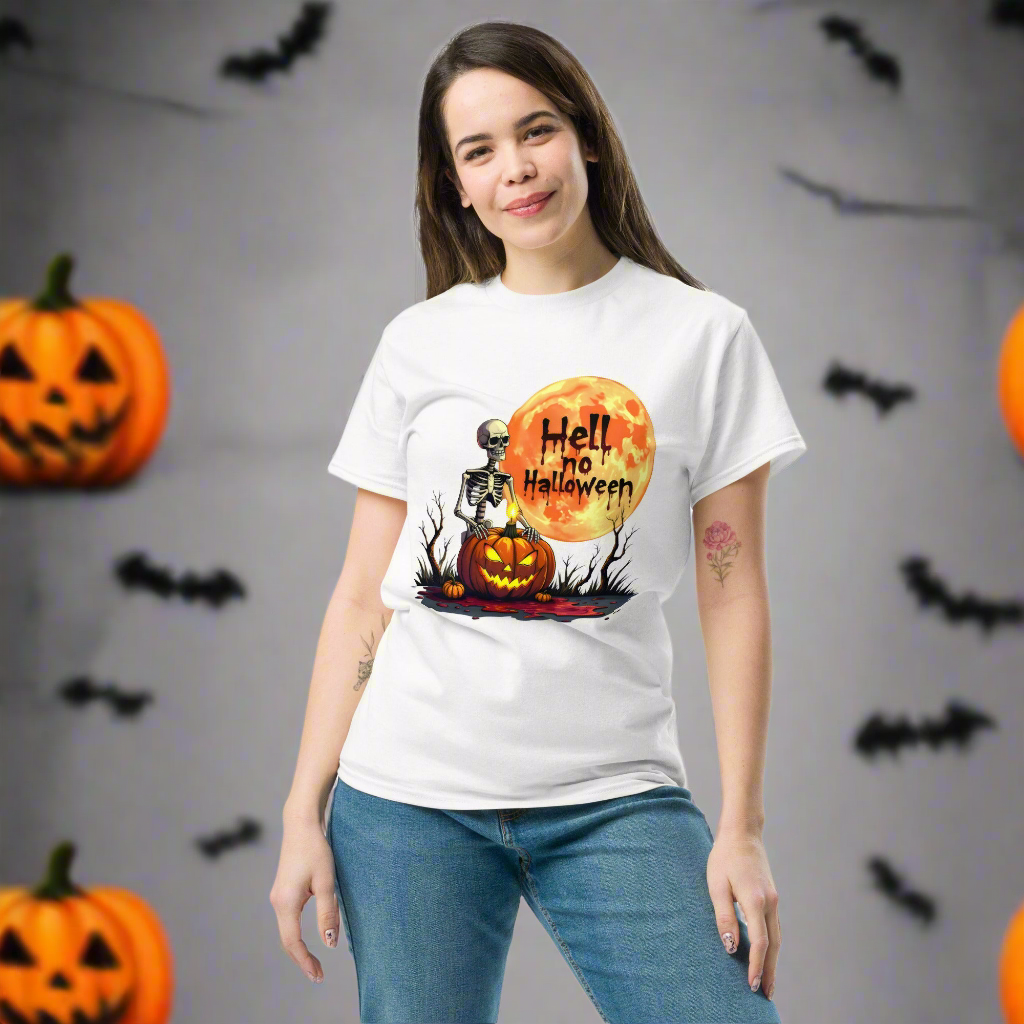 Unisex Hell no Halloween classic tee