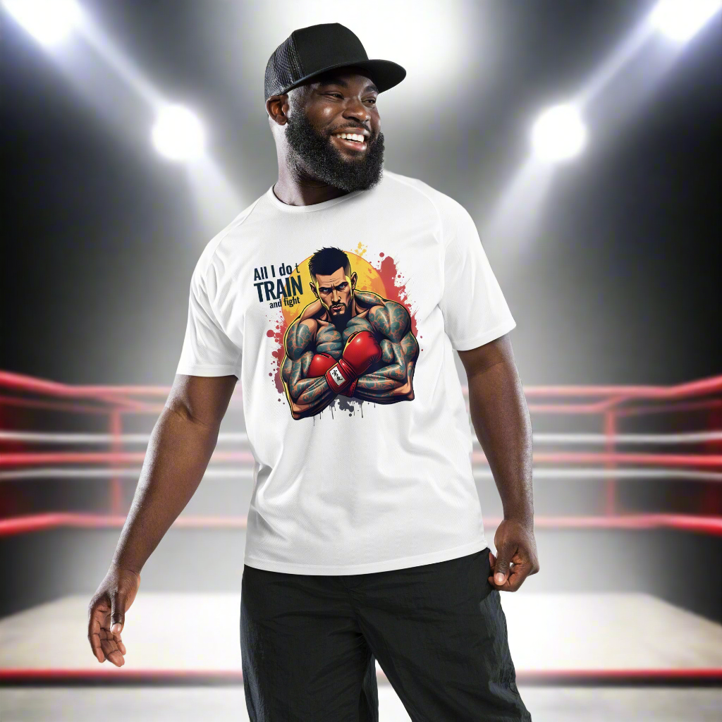 men's all I do t is Train and Fight sports jersey