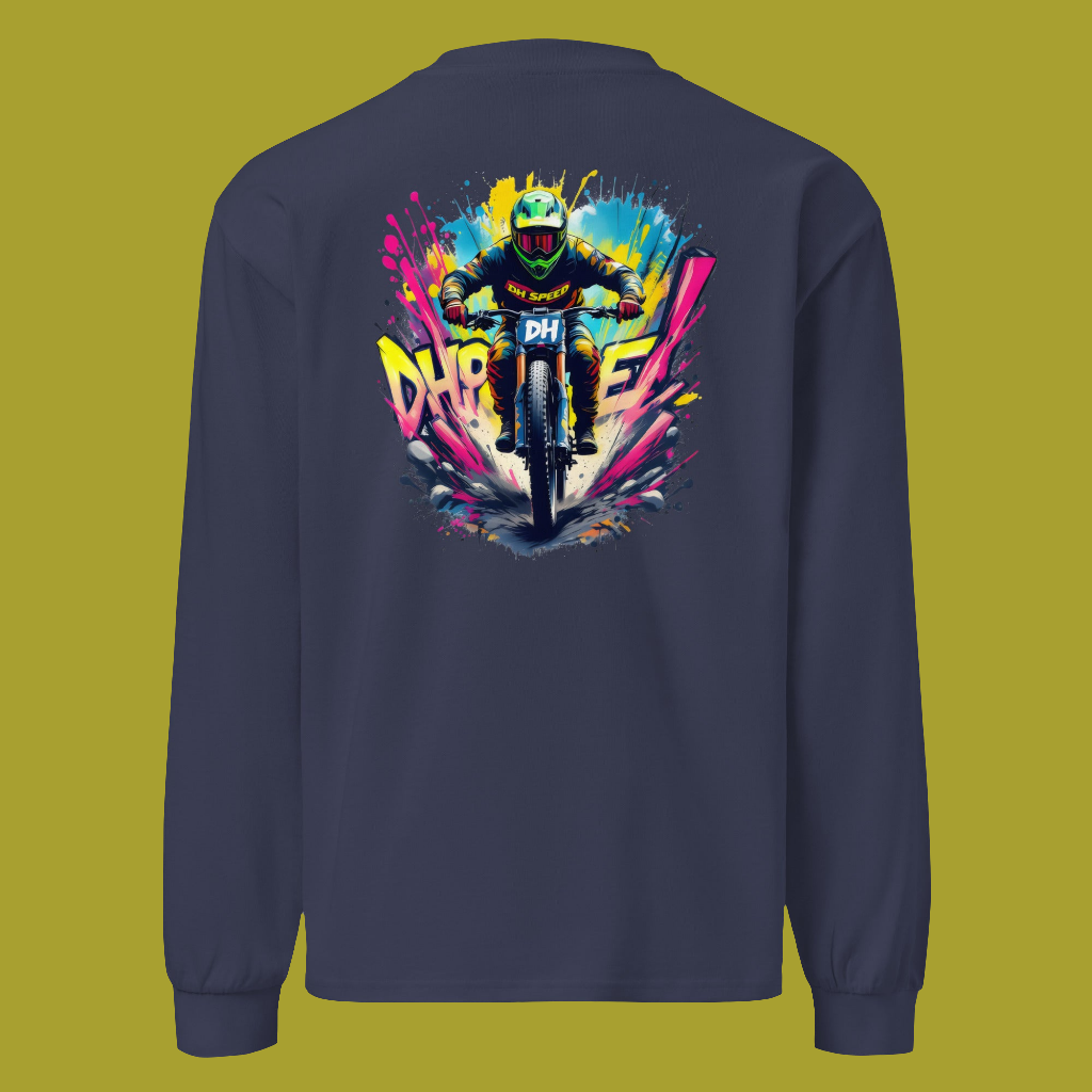 Premium DH Bike Graffiti style heavyweight long sleeve shirt