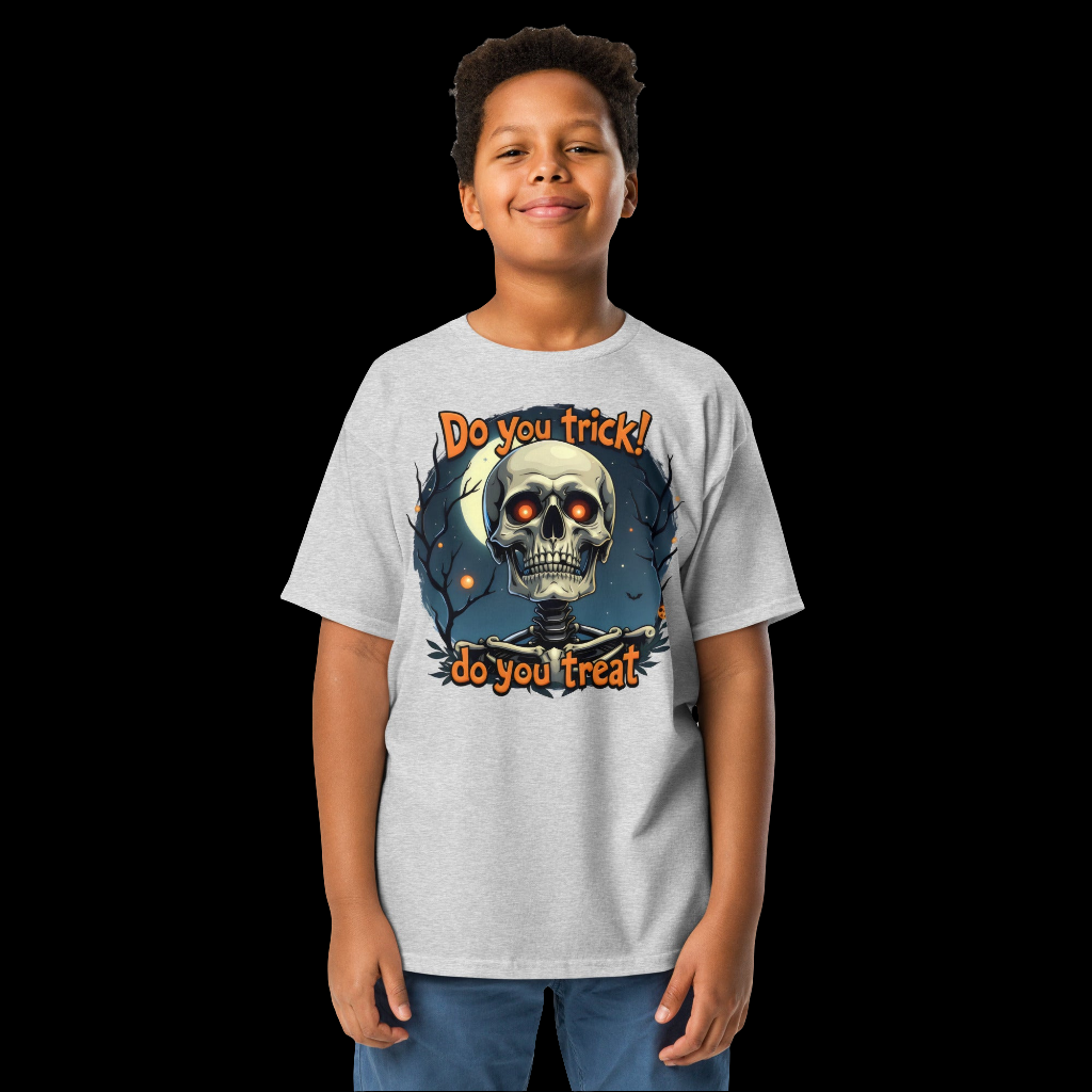 Youth Short-Sleeve trick or treat skeleton classic tee