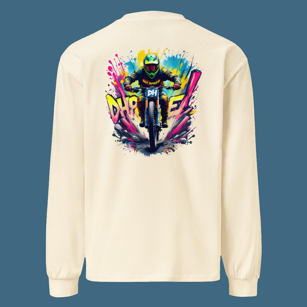 Premium DH Bike Graffiti style heavyweight long sleeve shirt