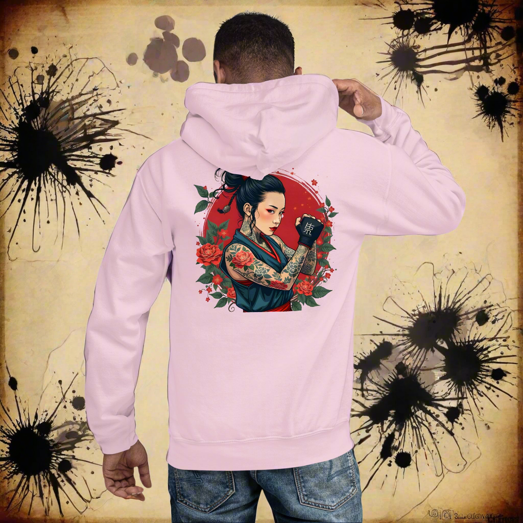 Unisex Japanese Style fighting lady Hoodie