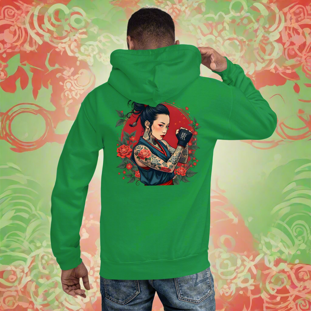Unisex Japanese Style fighting lady Hoodie
