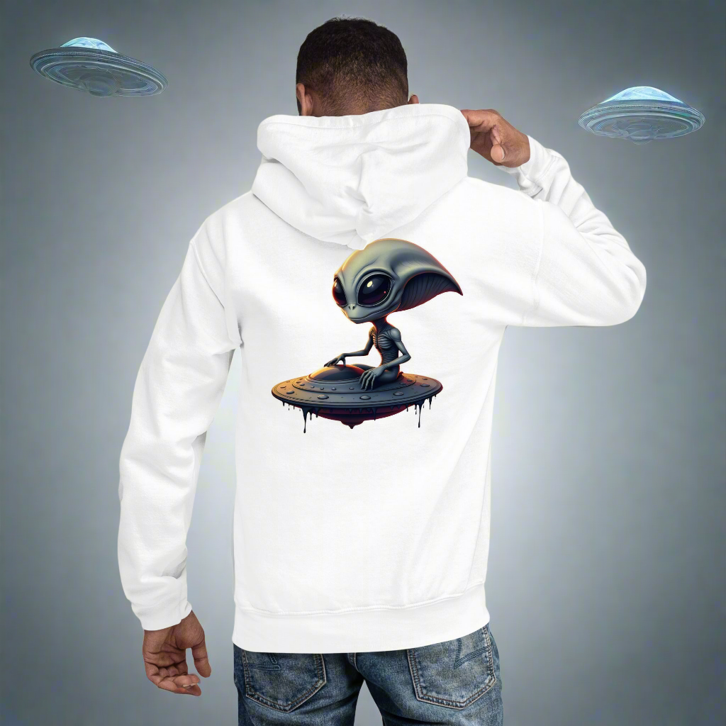 Unisex UFO alien armed eyes Hoodie