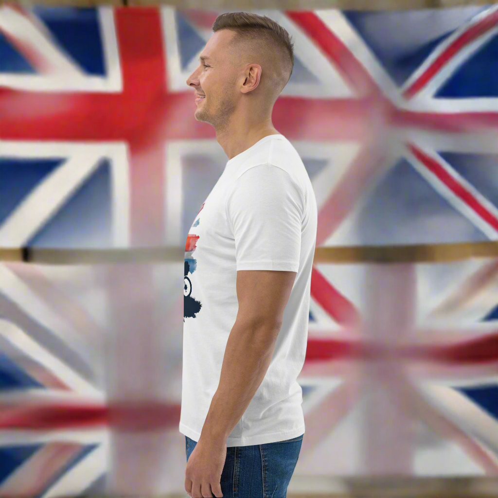 Unisex UK Adventure Sunset Classic white cotton t-shirt