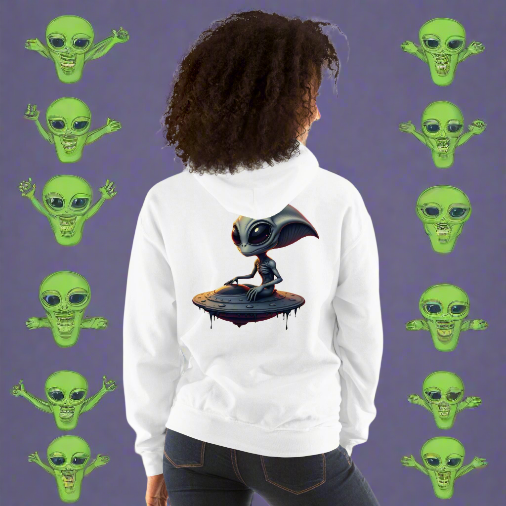 Unisex UFO alien armed eyes Hoodie