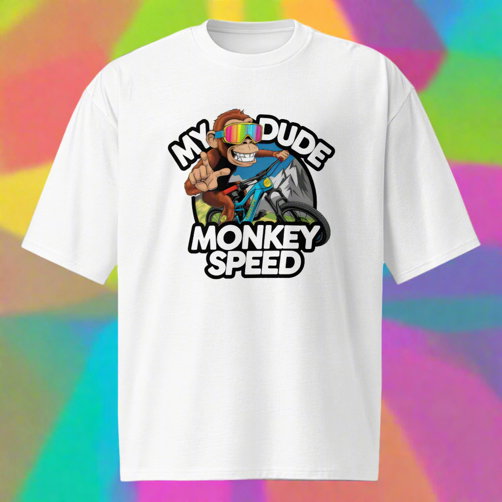 Oversized Mtb speed monkey heavyweight t-shirt