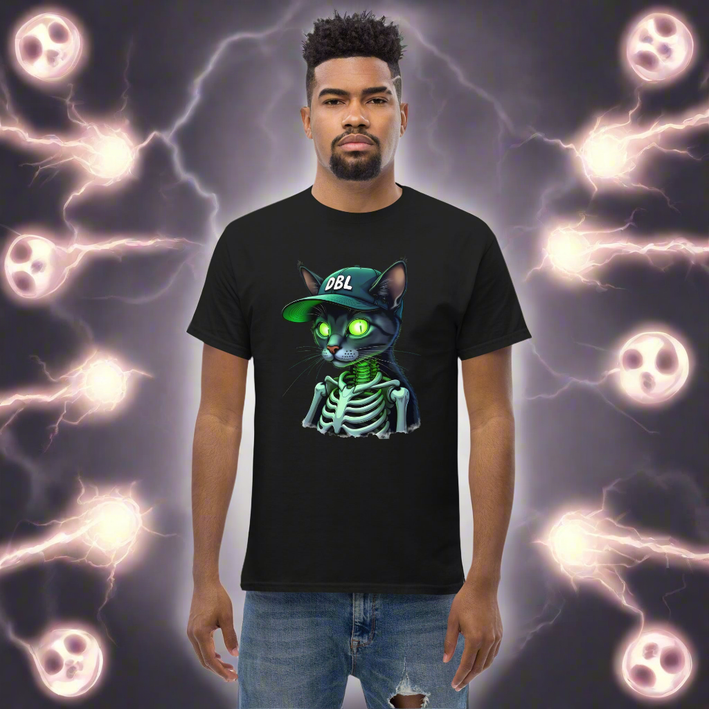 Unisex Zombie Green Illuminated cat classic tee