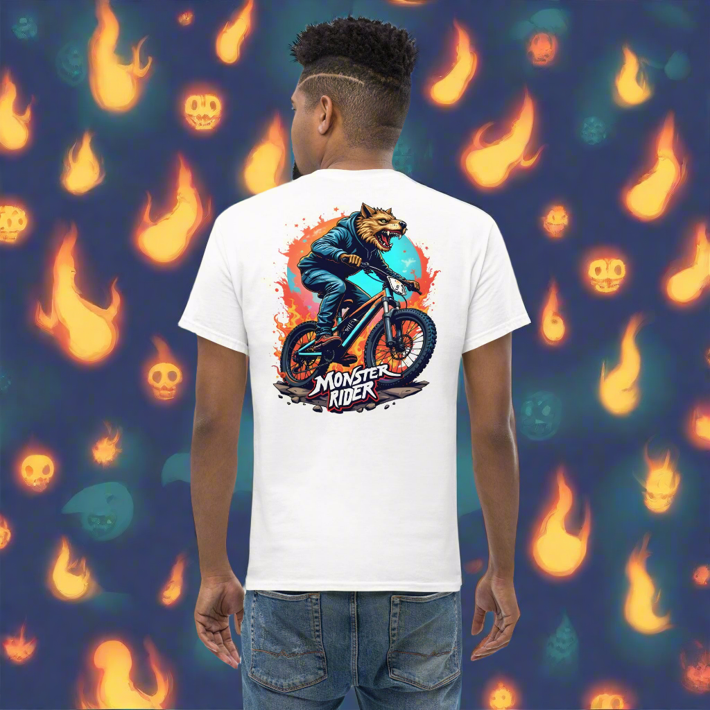 Unisex wolf monster rider classic tee