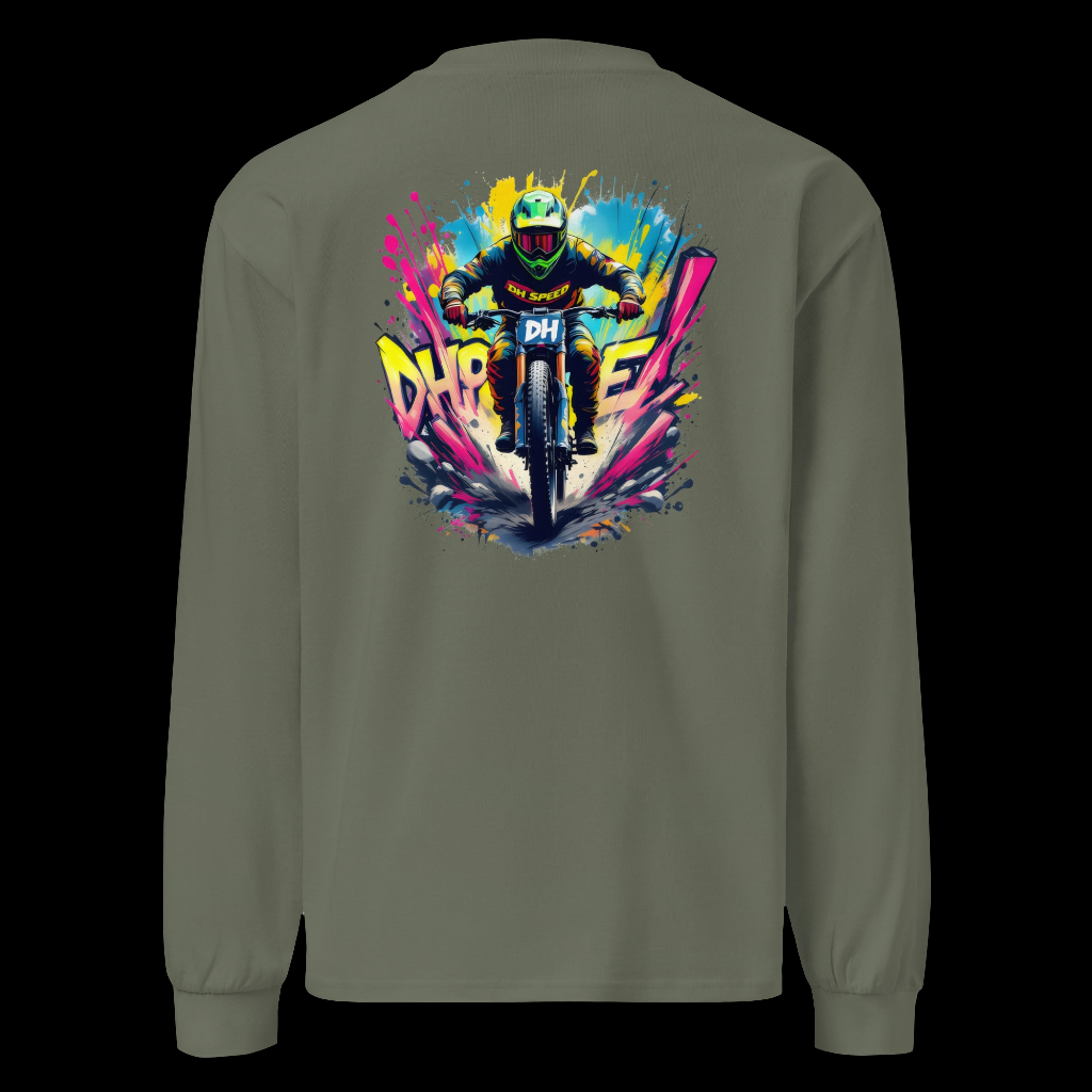 Premium DH Bike Graffiti style heavyweight long sleeve shirt