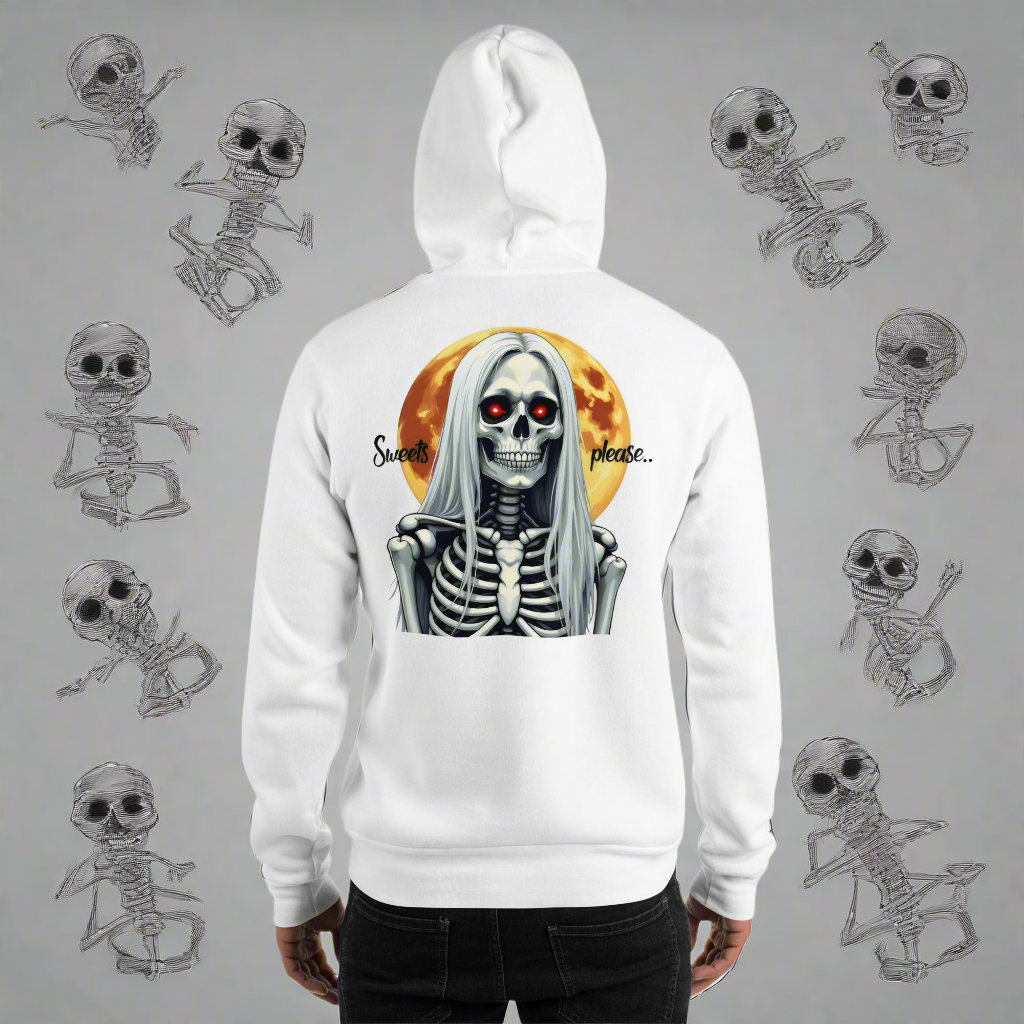 Unisex Sweets please Halloween Old Lady Hoodie