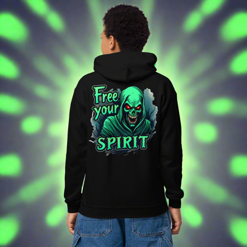Youth Halloween free your spirit heavy blend hoodie