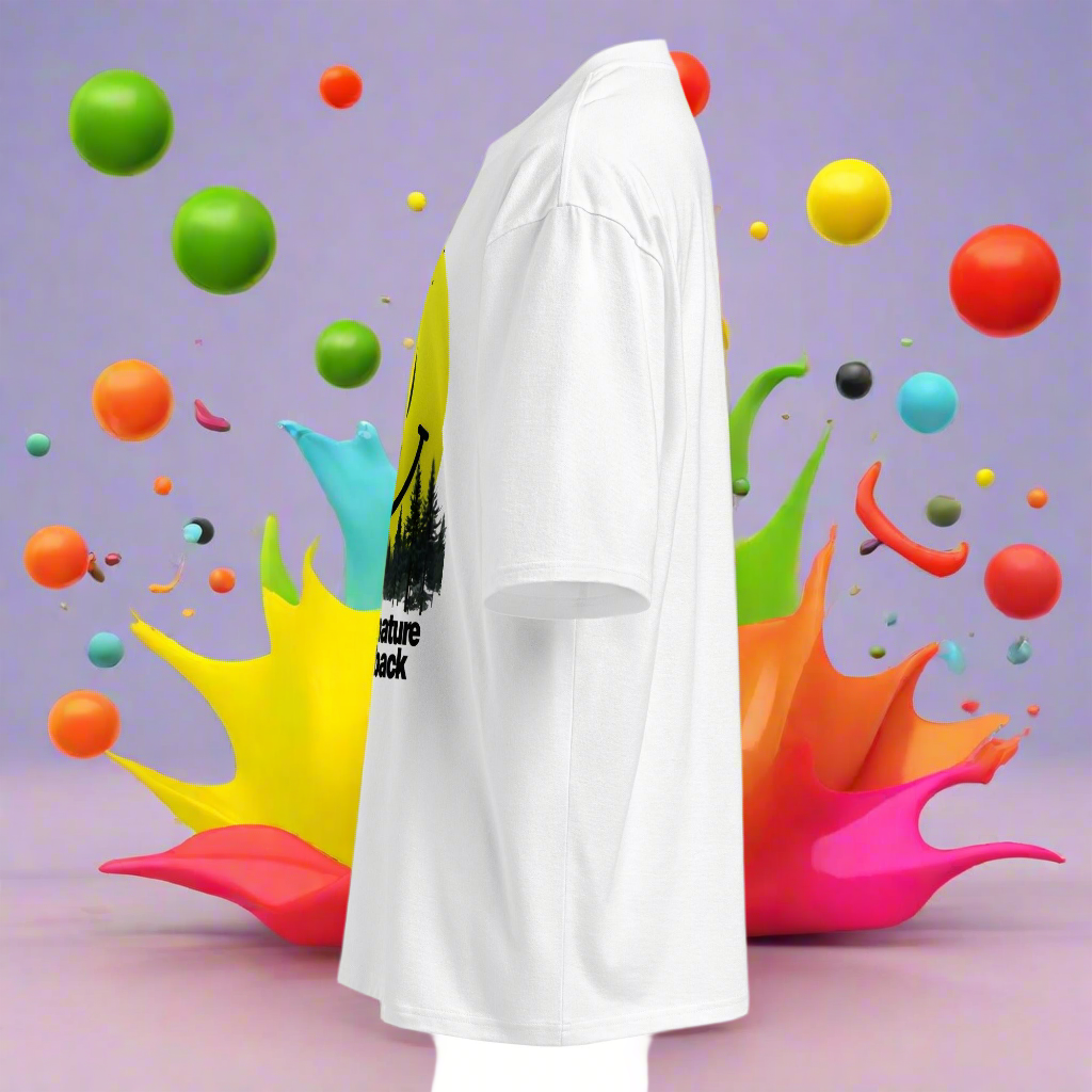 Oversized Unisex Smile and nature will smile back heavyweight t-shirt