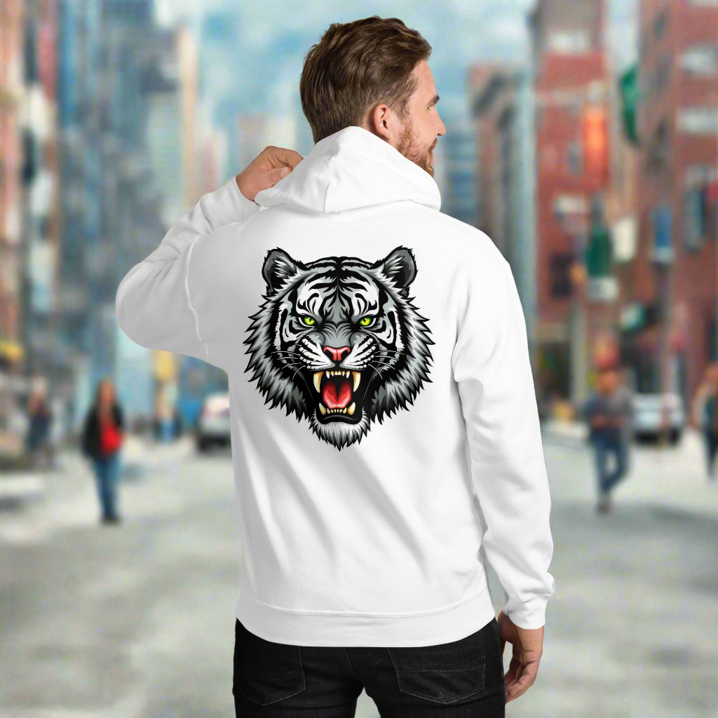 Unisex Black and white tiger crewneck classic Hoodie