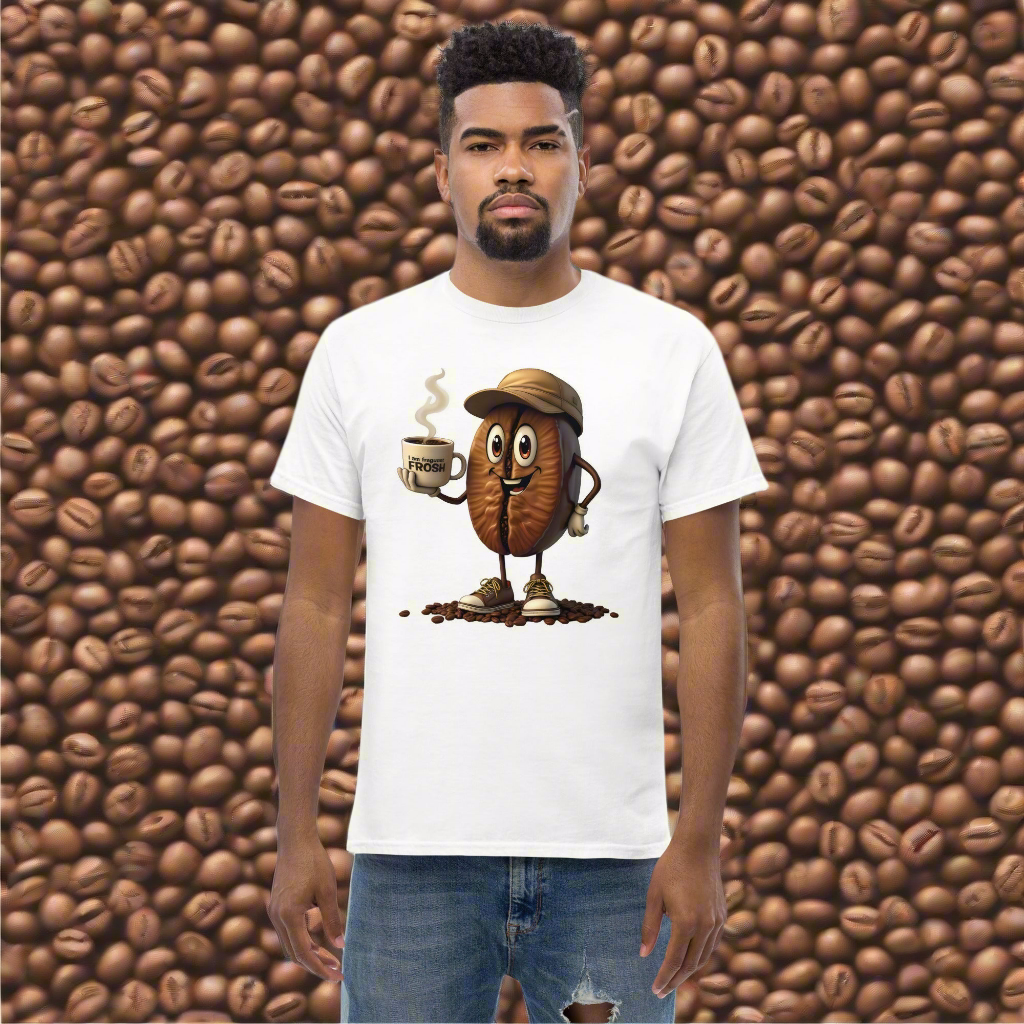 Unisex coffee Bean in a cup classic tee