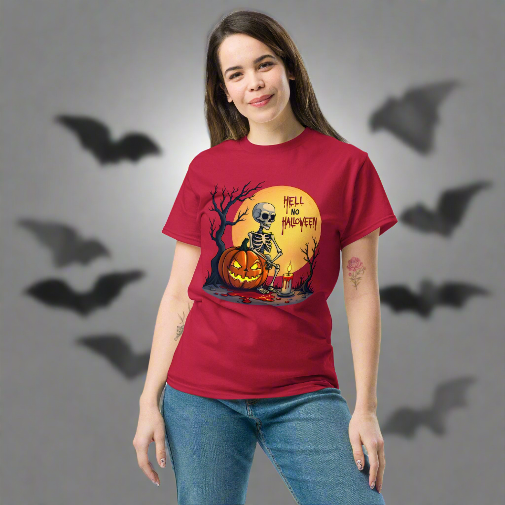 Unisex Hell no Halloween classic tee