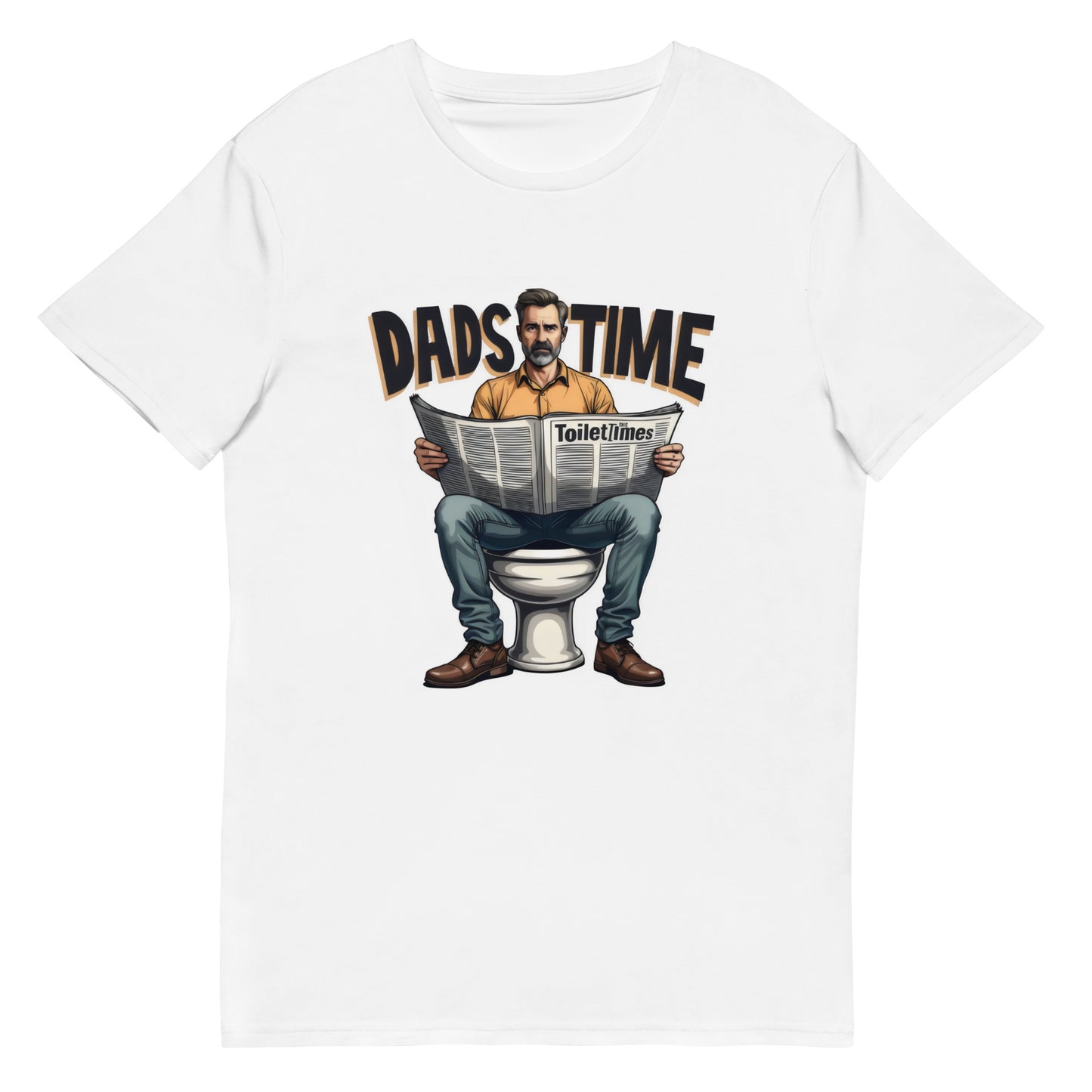 Men's sat on toilet dads time premium cotton t-shirt