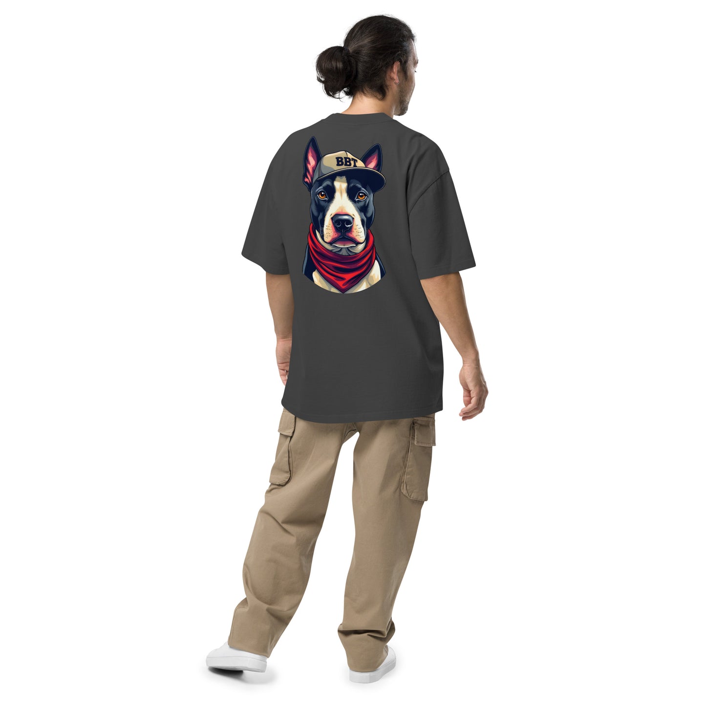 Oversized English bull terrier tee faded t-shirt