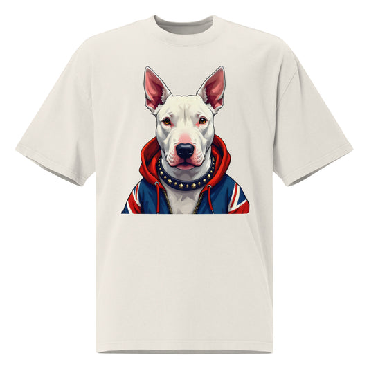 Oversized English bull terrier tee faded t-shirt