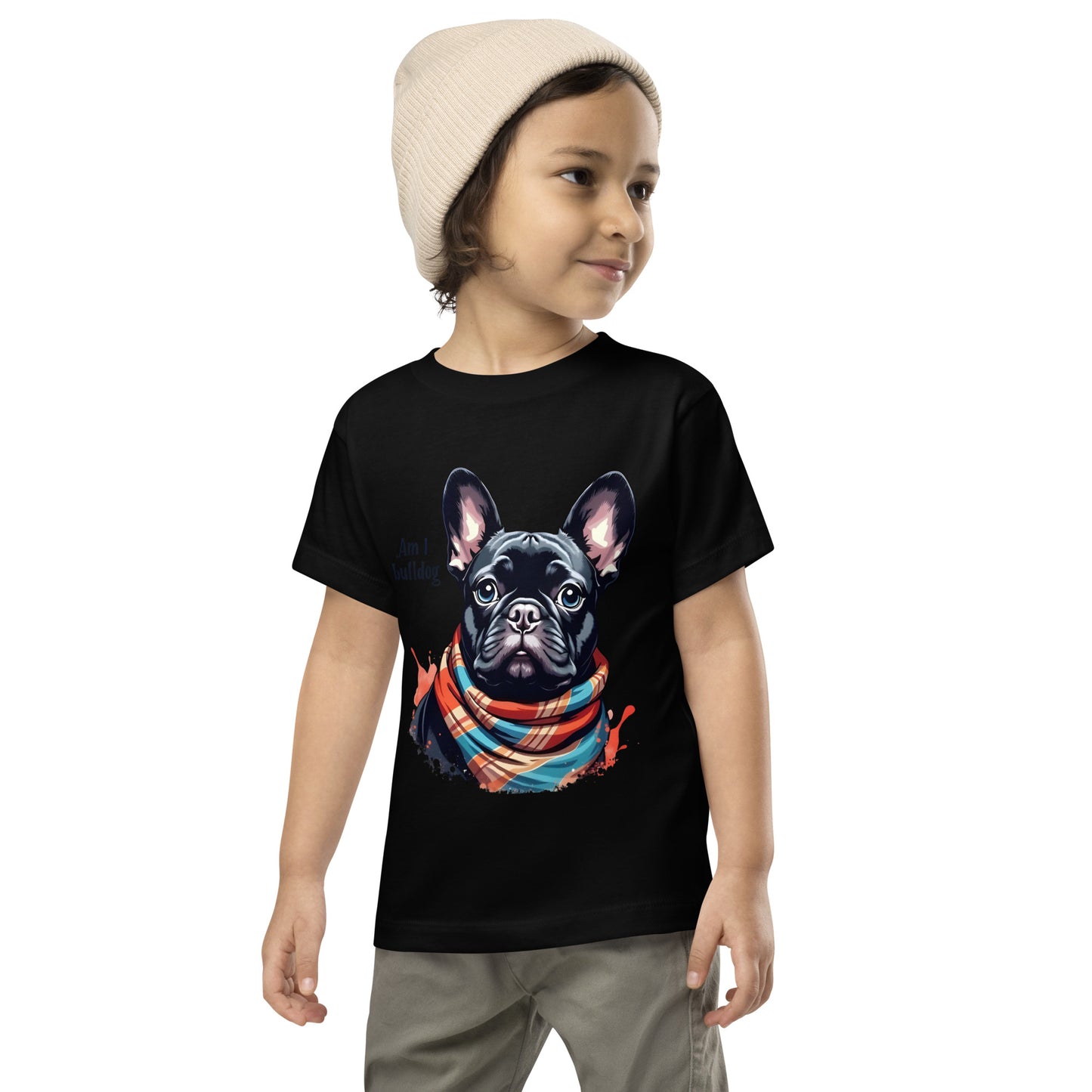 Toddler French bulldog Short Sleeve Tee