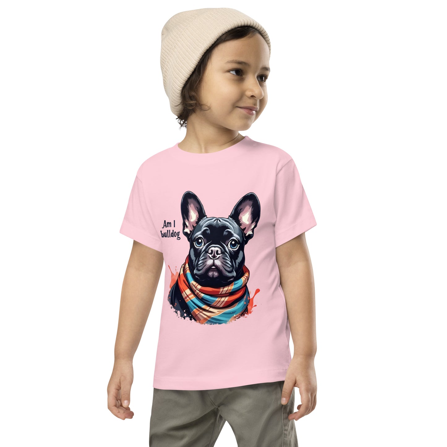 Toddler French bulldog Short Sleeve Tee