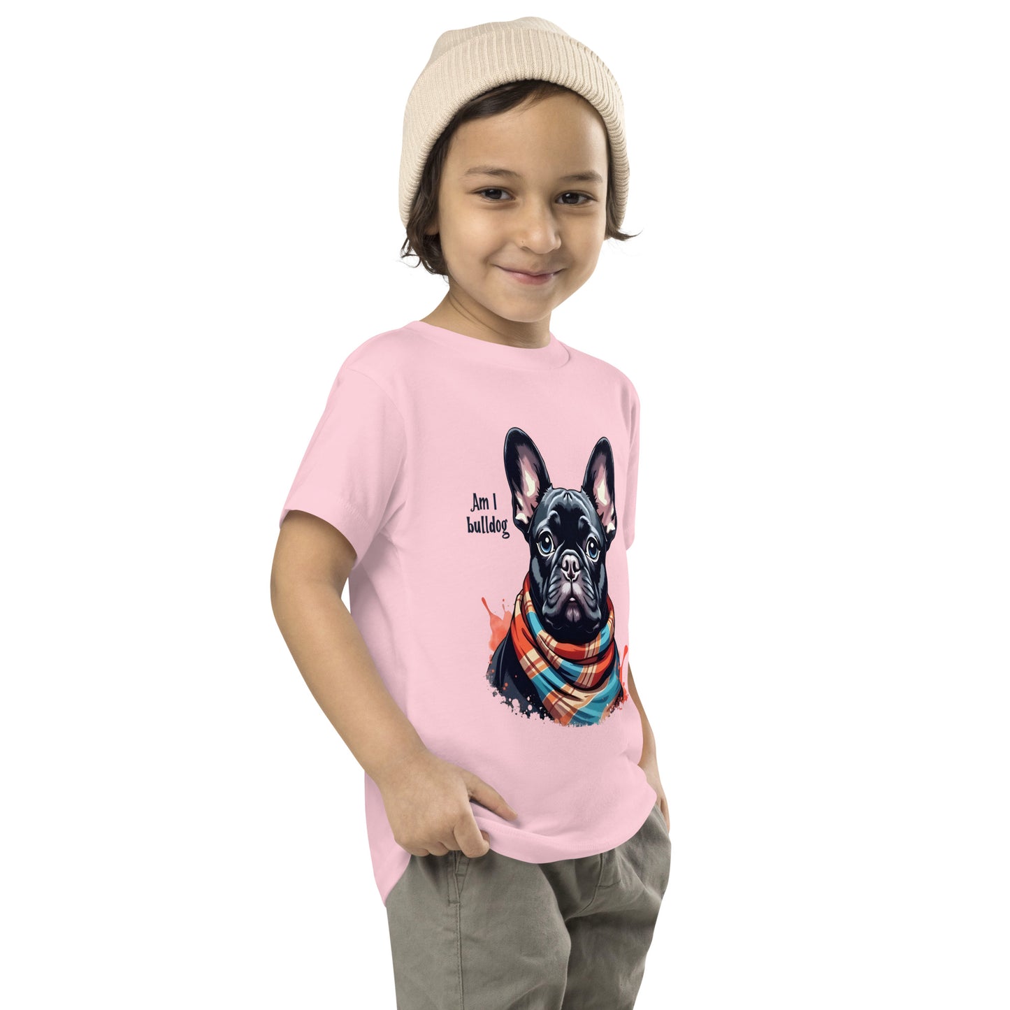Toddler French bulldog Short Sleeve Tee
