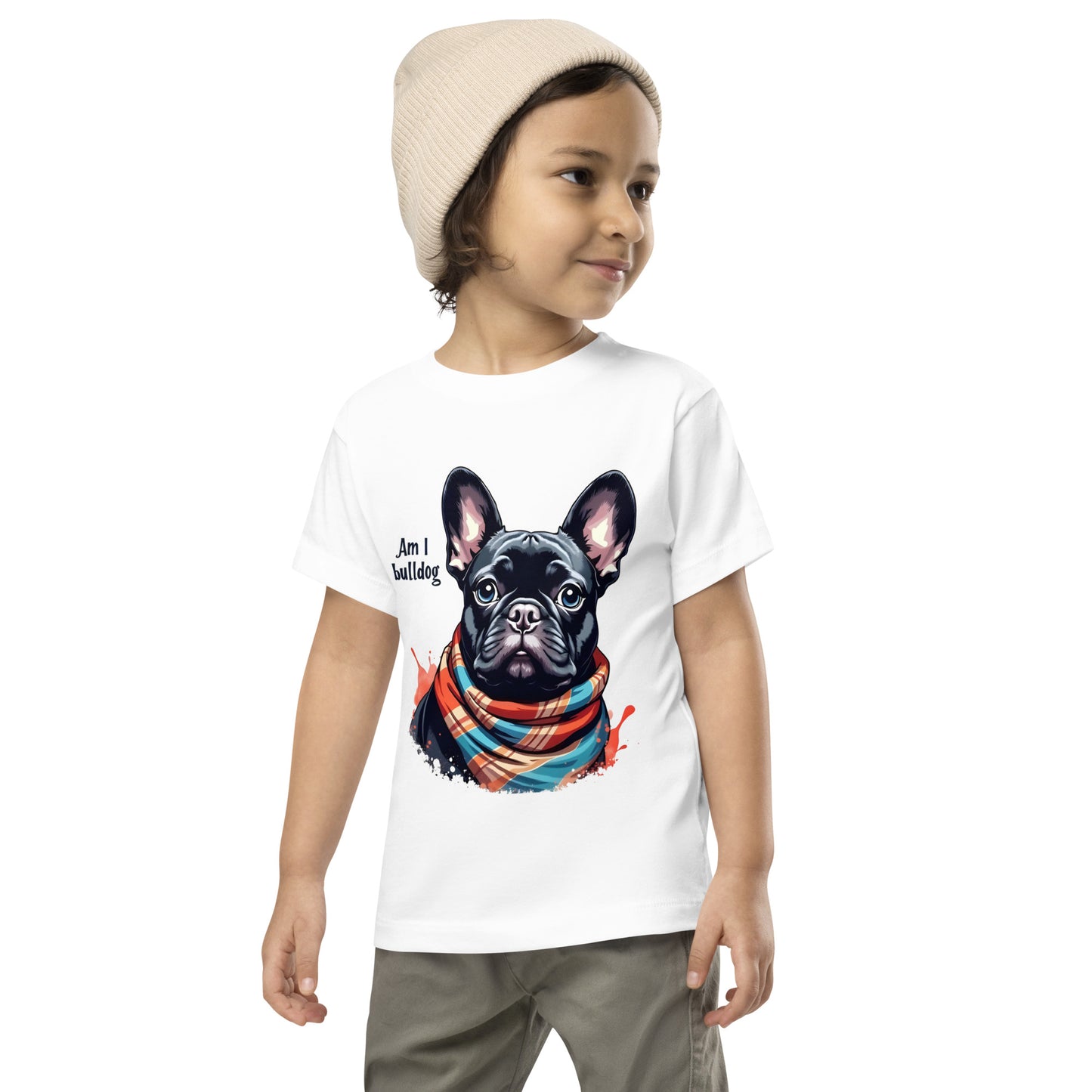 Toddler French bulldog Short Sleeve Tee