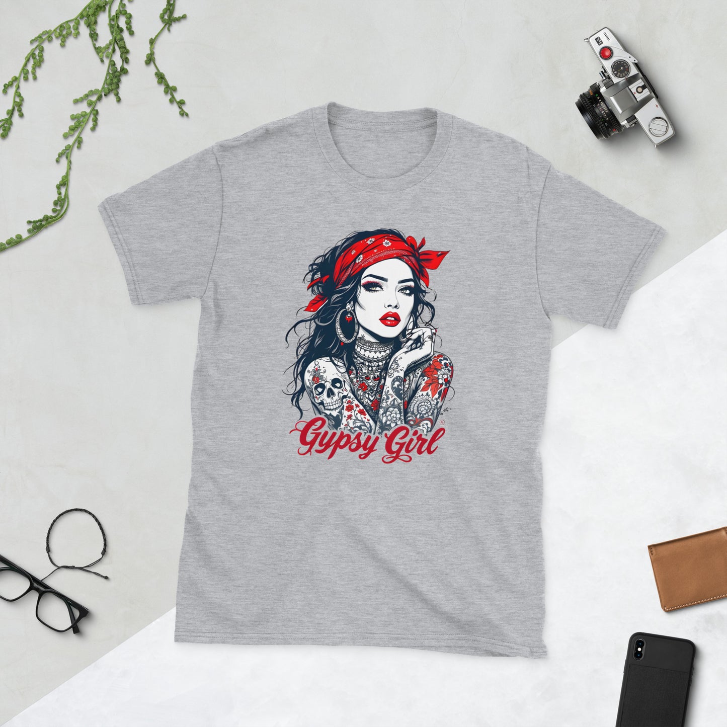 Unisex Gypsy girl illustration Short-Sleeve T-Shirt