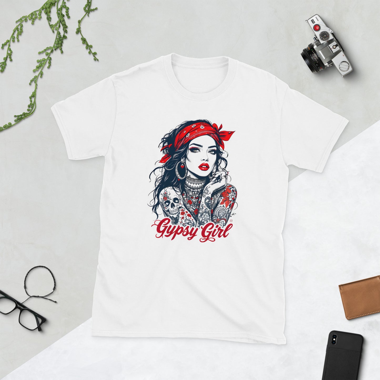 Unisex Gypsy girl illustration Short-Sleeve T-Shirt