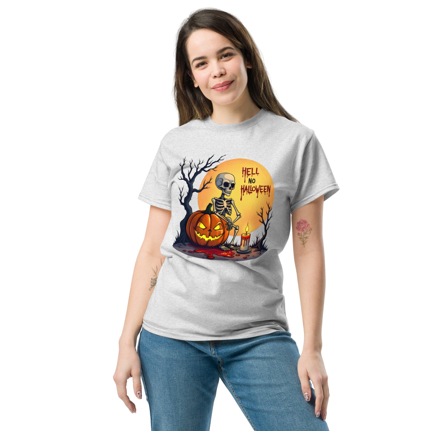 Unisex Hell no Halloween classic tee