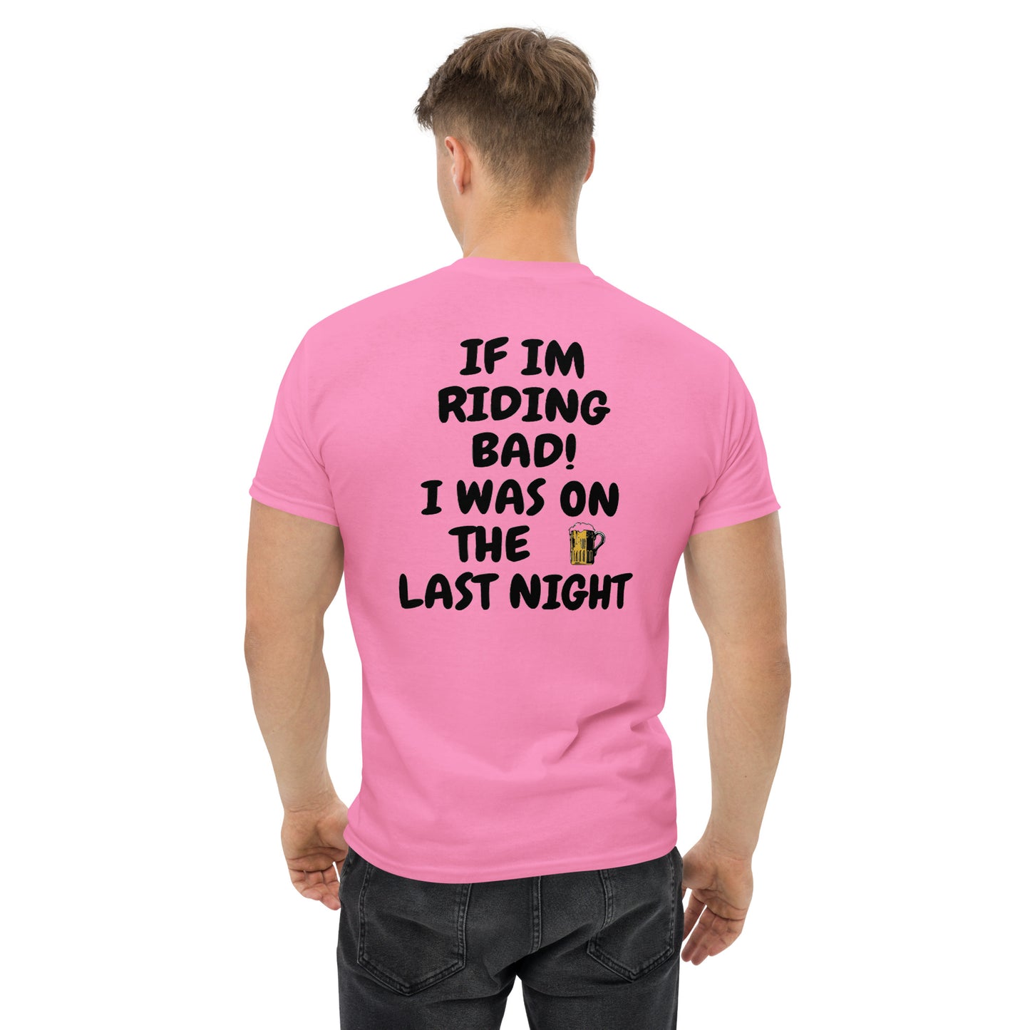 Unisex Print Wolf Rider Rear print text classic tee