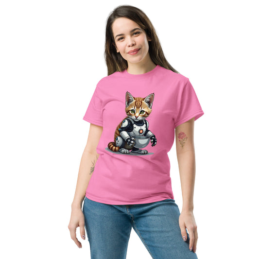 Unisex Hybrid aI cat with bowls classic tee
