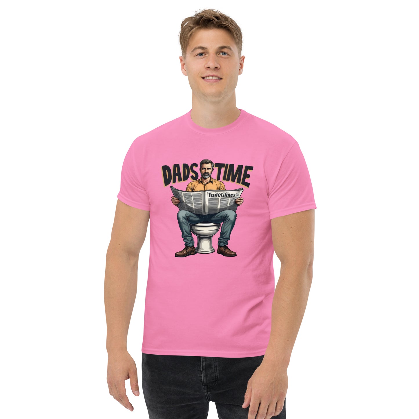 Men's sat on toilet dads time classic tee