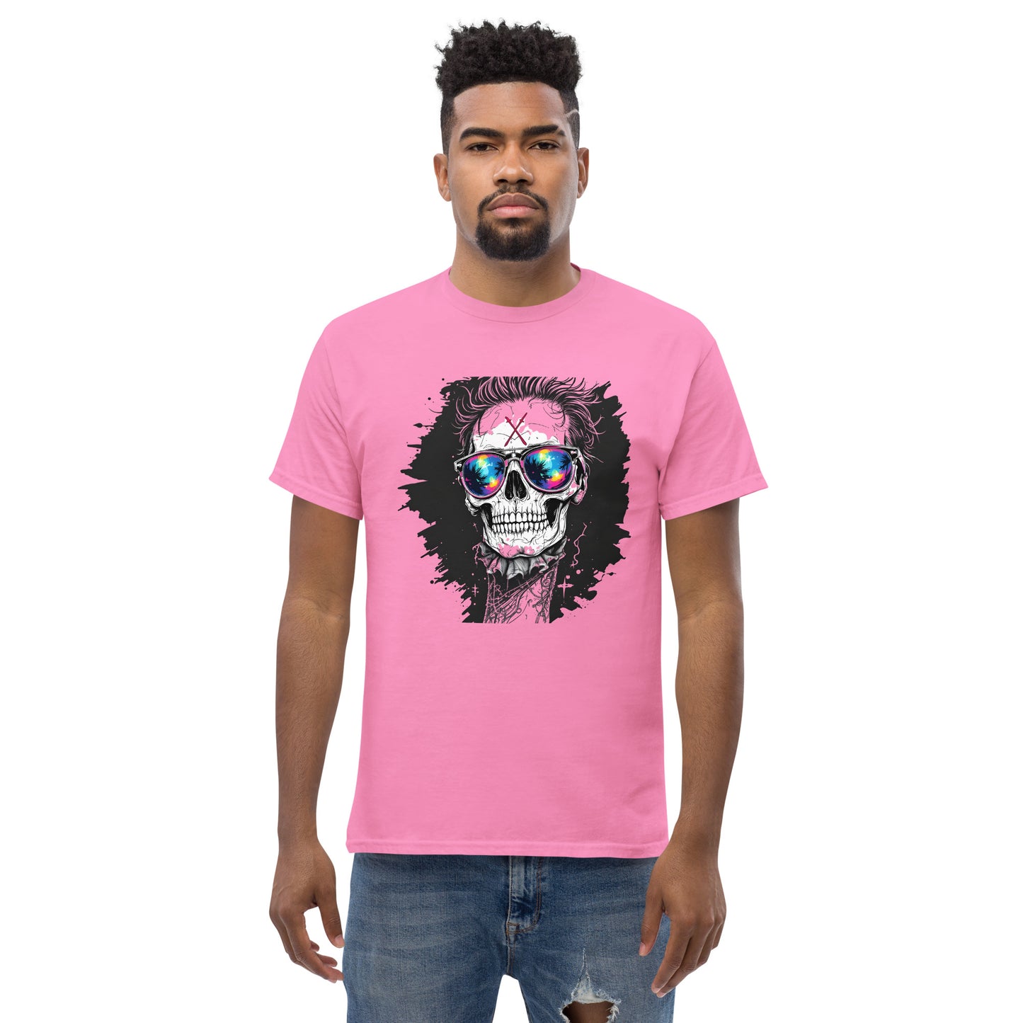 Unisex Skull Mirror shades classic tee
