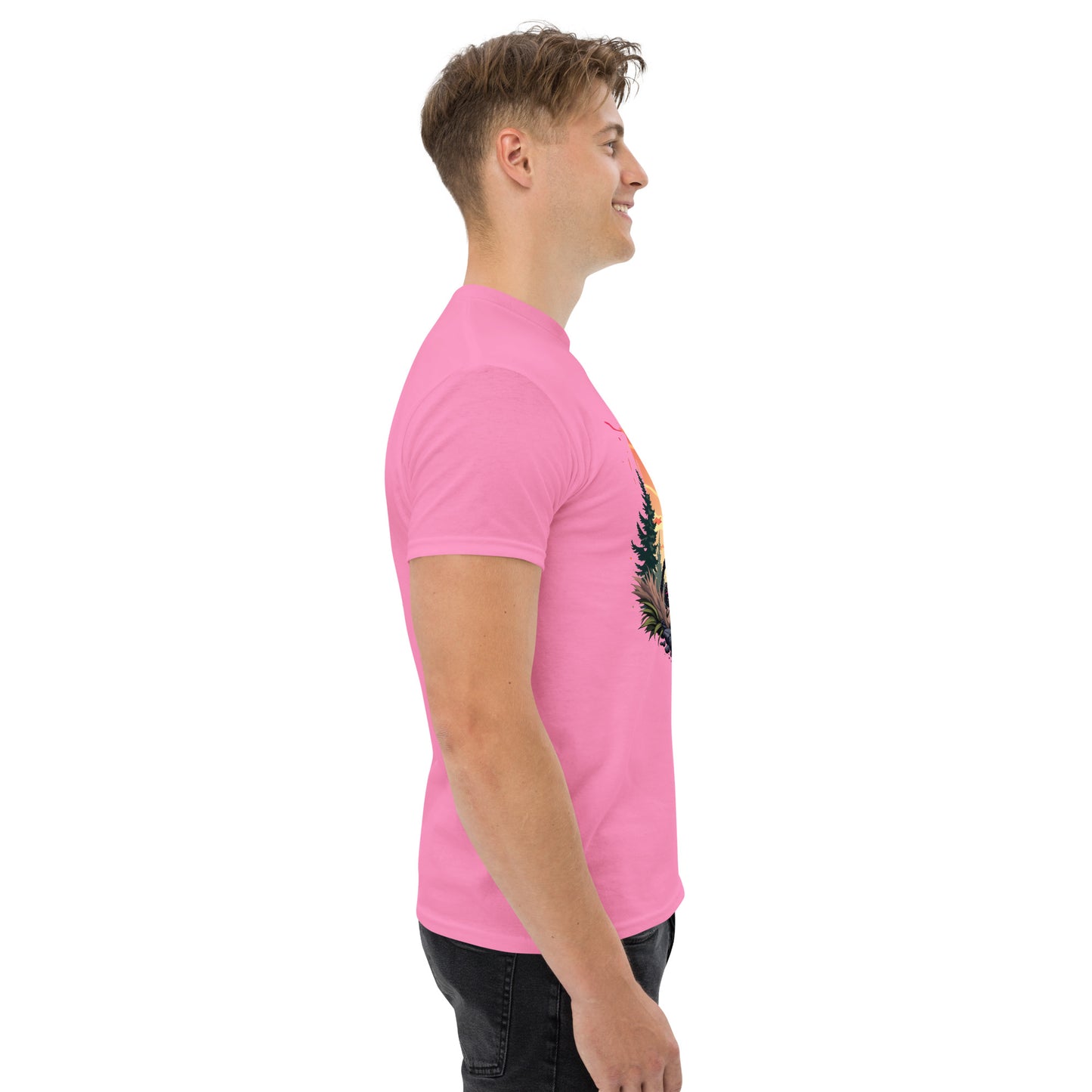 Unisex Print Wolf Rider Rear print text classic tee