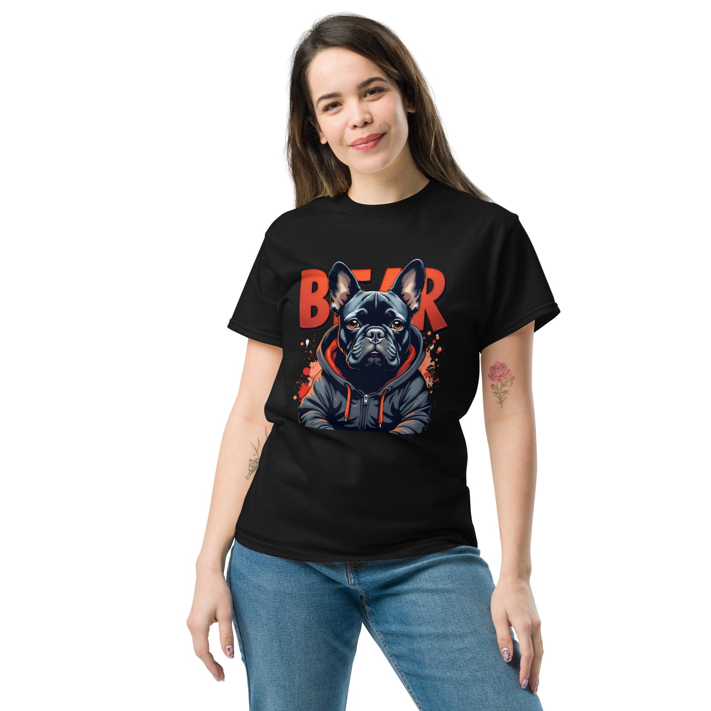 Unisex Bear Dog French bulldog classic tee