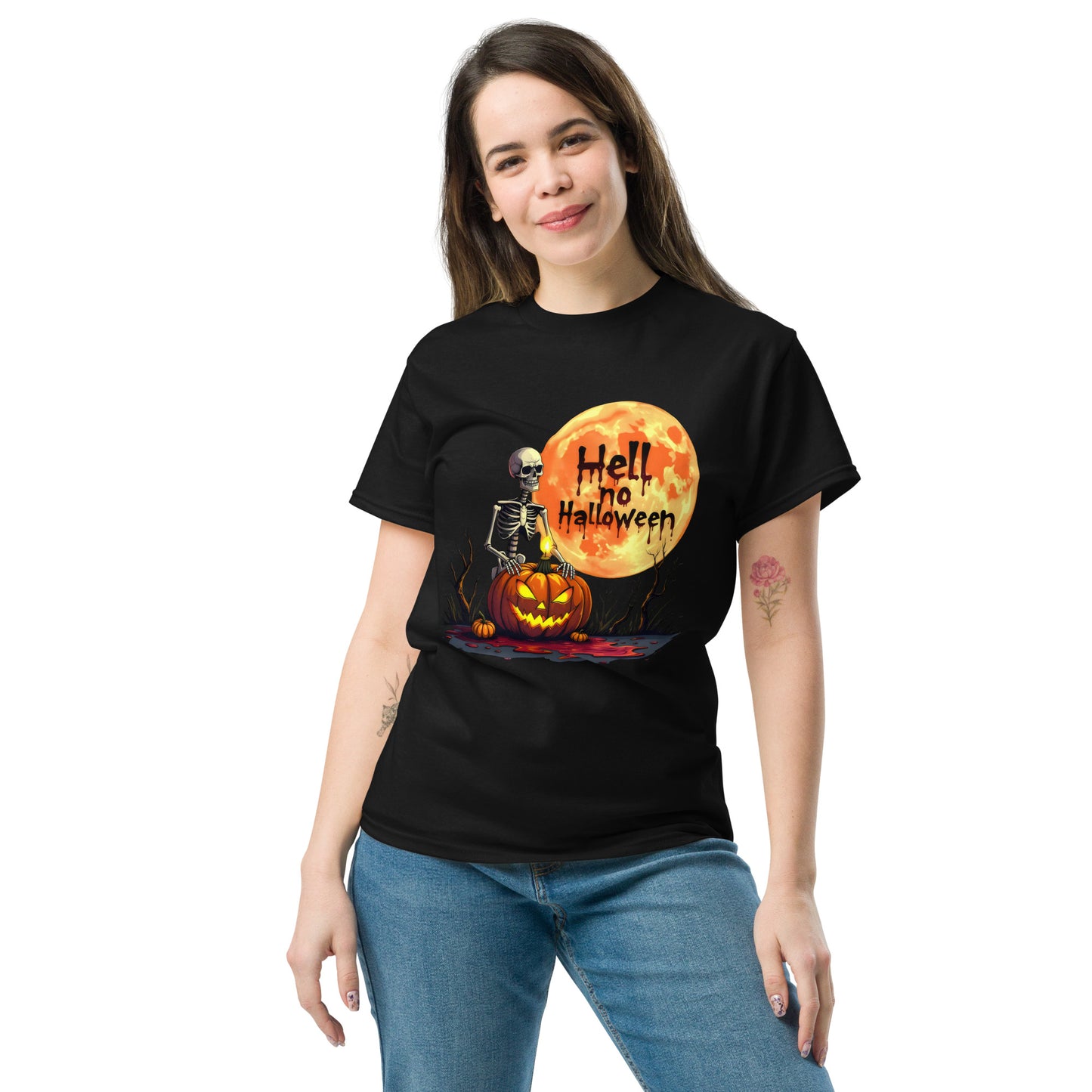 Unisex Hell no Halloween classic tee