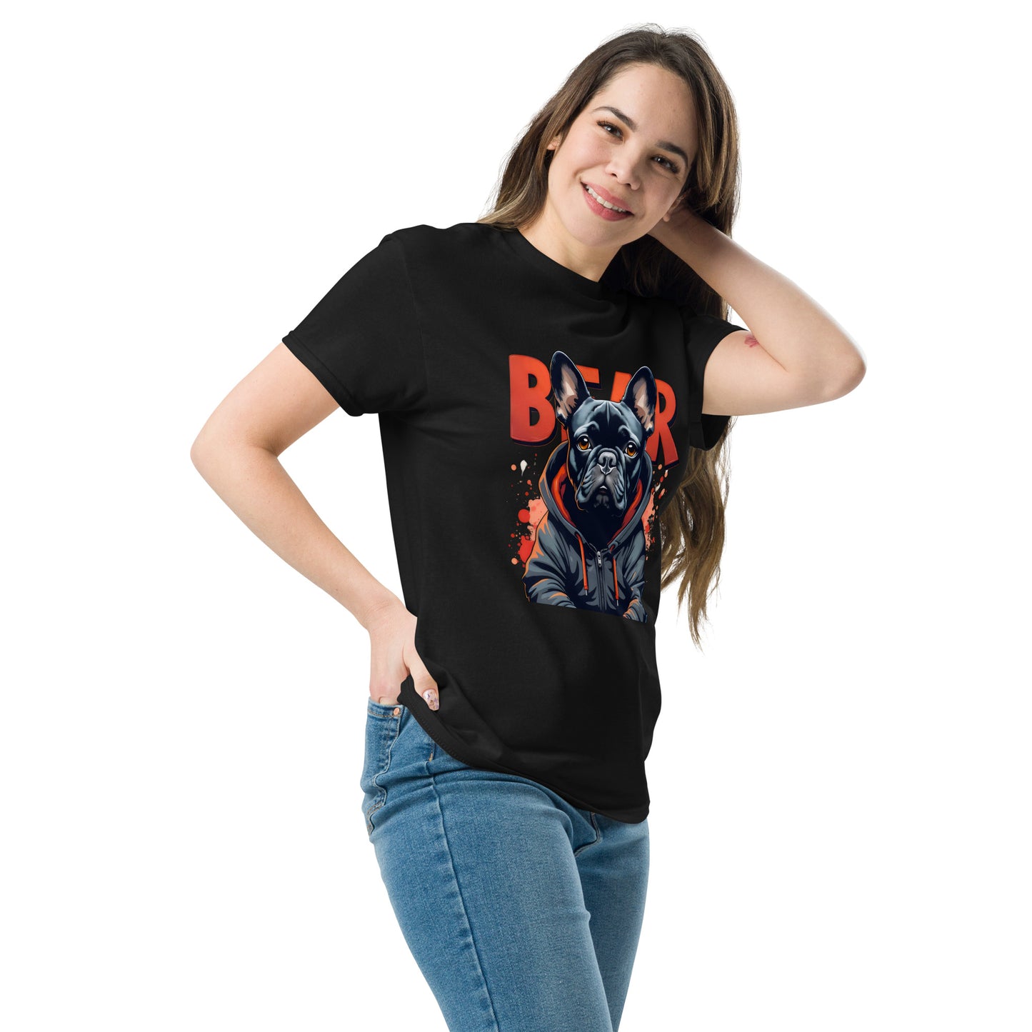 Unisex Bear Dog French bulldog classic tee
