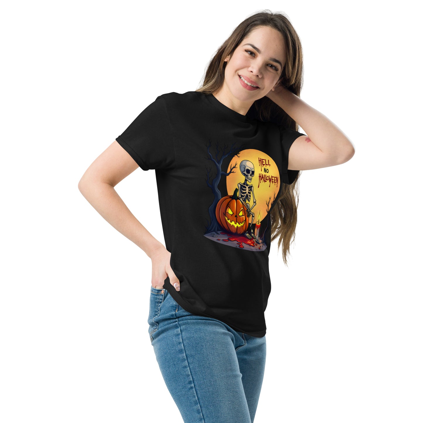 Unisex Hell no Halloween classic tee