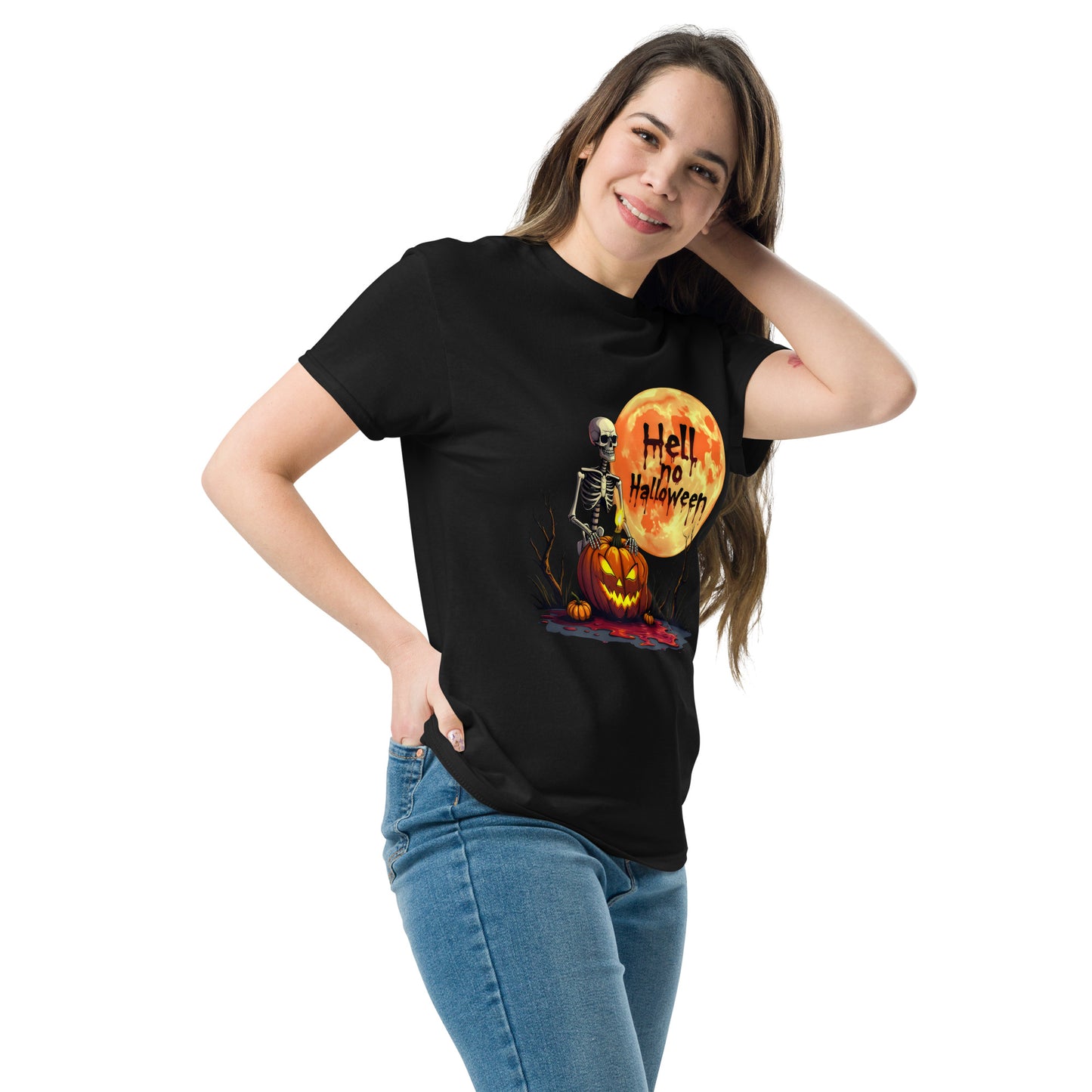 Unisex Hell no Halloween classic tee
