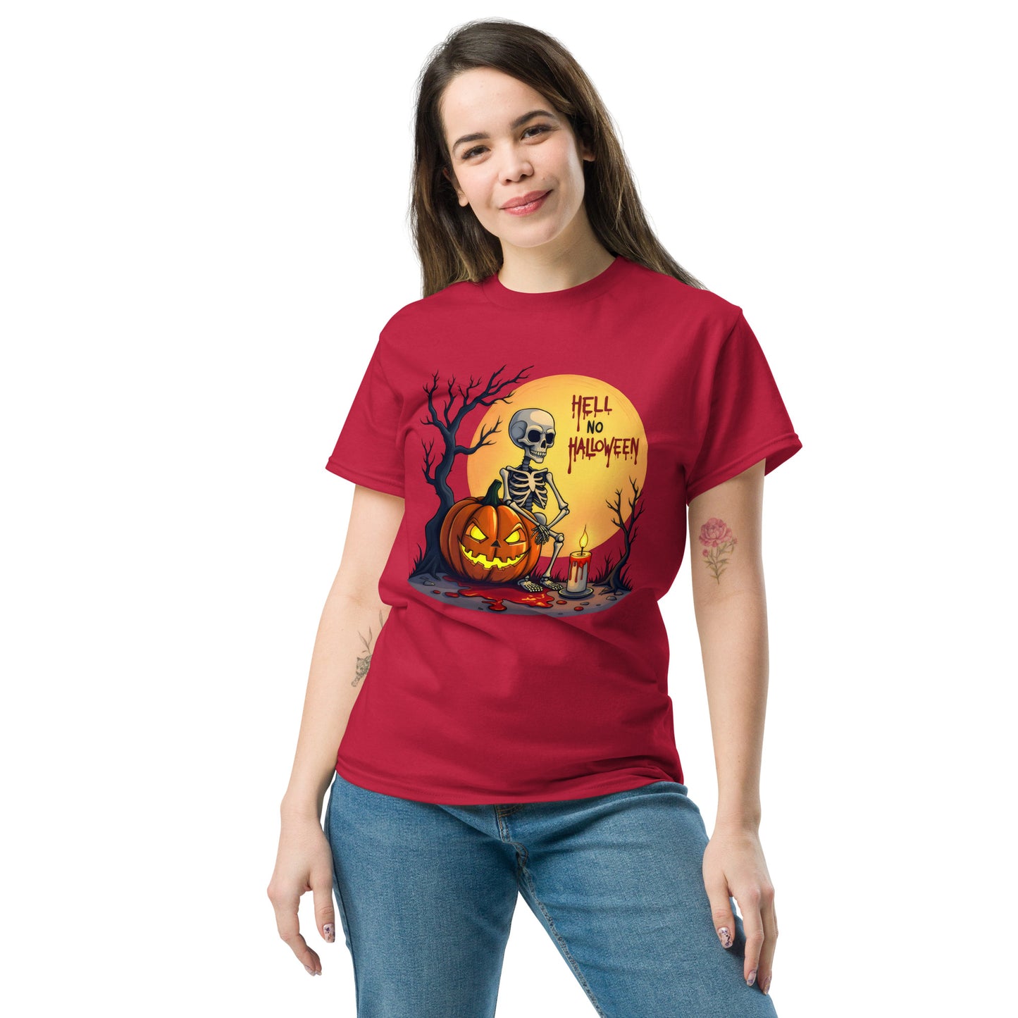 Unisex Hell no Halloween classic tee